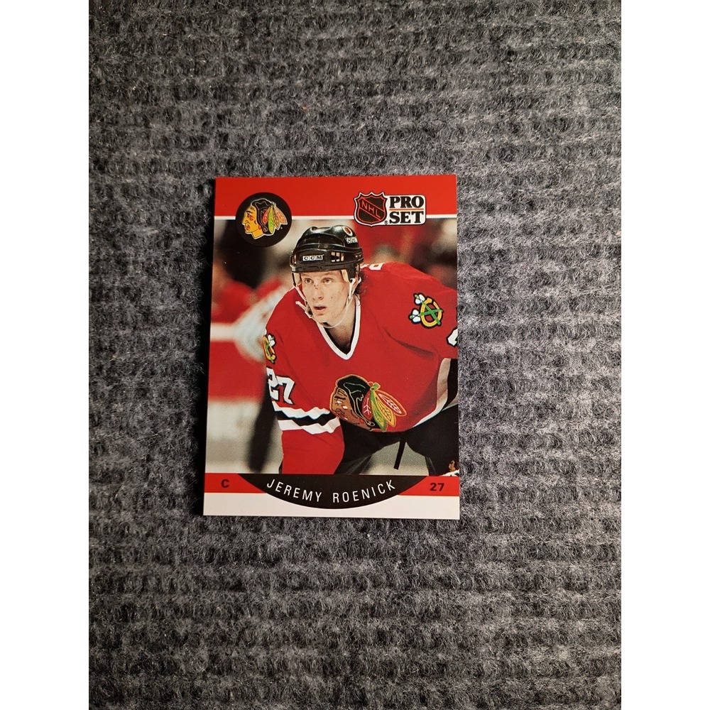 1990 NHL Pro Set Chicago Blackhawks Jeremy Roenick Hockey Card #58